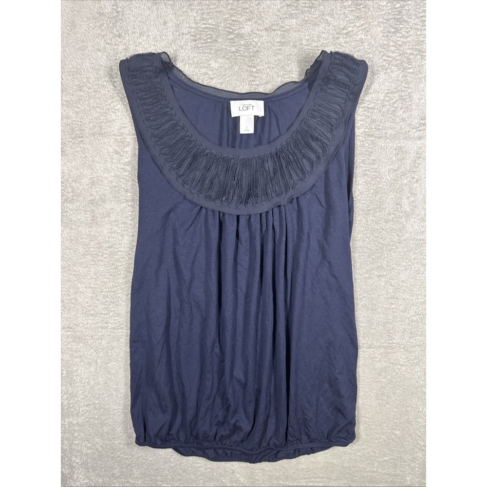 Ann Taylor Loft Navy‎ Sleeveless Blouse Women's Size Small